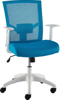 Quill Brand® Ardfield Mesh Back Fabric Task Chair, Teal/White (50837)