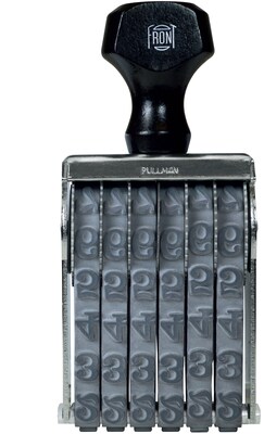 Pullman Traditional Number Stamp, 6 Band, 1/2 Inch (025513)