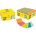 Post-it® Super Sticky Notes, 3 x 3 Assorted Bora Bora and Rio de Janeiro Collections, 48/Pack