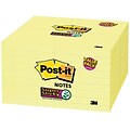 Post-it® Super Sticky Notes, 3 x 3, Canary Yellow, 36 Pads/Pack (65436SSCY)