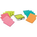 Post-it® Super Sticky Notes, 3 x 3, Miami Collection, 14 Pads/Pack, plus Edge Note Dispenser