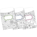 Barker Creek Color Me! In My Garden Peel & Stick Library Pockets, 30/Pack (BC1243)