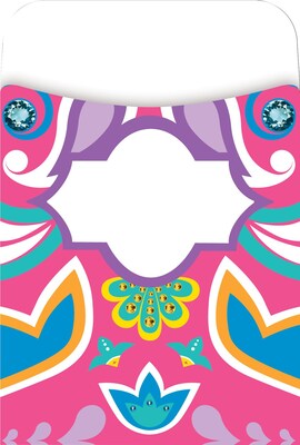 Barker Creek Bohemian Library Pockets, 5.125 x 3.5, 30/Pack (BC1239)