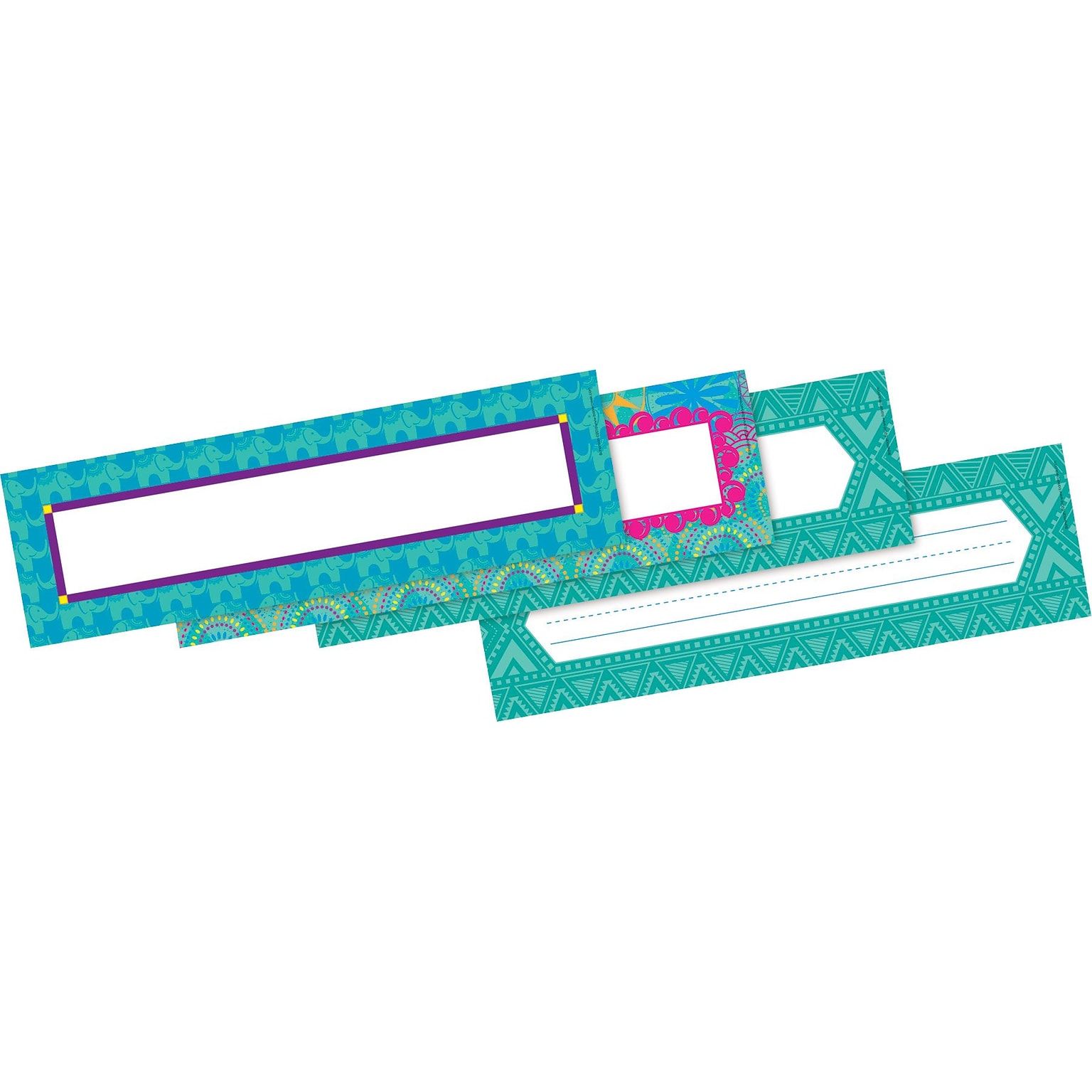 Barker Creek Bohemian School Name Plates, 12 x 3.5, 36/Pack (BC1438)