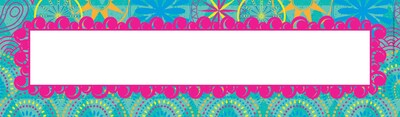 Barker Creek Bohemian School Name Plates, 12" x 3.5", 36/Pack (BC1438)