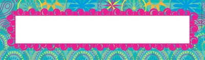 Barker Creek Bohemian Double-Sided Name plates & Bulletin Board Signs, 36 Pieces Per Pack (BC1438)