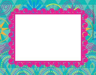 Barker Creek Self-adhesive Bohemian School Name Tags, 2.75" x 3.5", 45/Pack (BC1538)