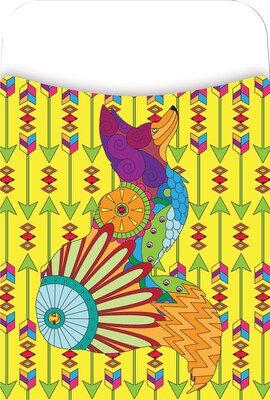 Barker Creek Bohemian Animal Library Pockets, 5.125" x 3.5", 60/Pack (BC1242)