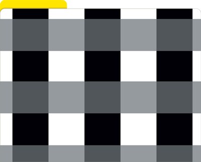 Barker Creek Buffalo Plaid & Wide Stripes File Folders, 1/3-Cut Tab, Letter Size, Assorted Colors, 12/Pack (BC1341)