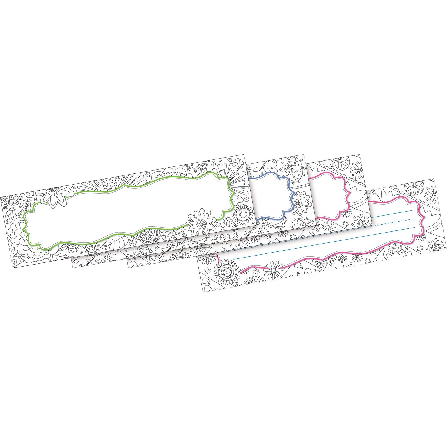 Barker Creek Color Me! In My Garden School Name Plates, 12 x 3.5, 36/Pack (BC1441)
