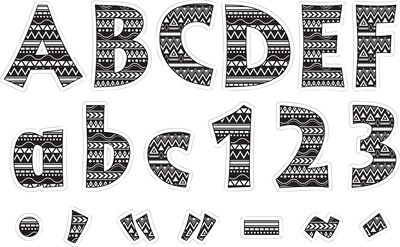 Barker Creek Bohemian Aztec 4" Letter Pop-outs, 255 Pieces per Pack (BC1736)