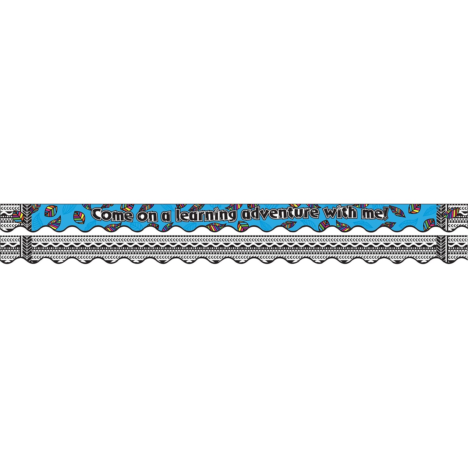 Barker Creek Double-Sided Scalloped Border, 36 x 2.25, Learning Adventure, 13/Pack (BC914)