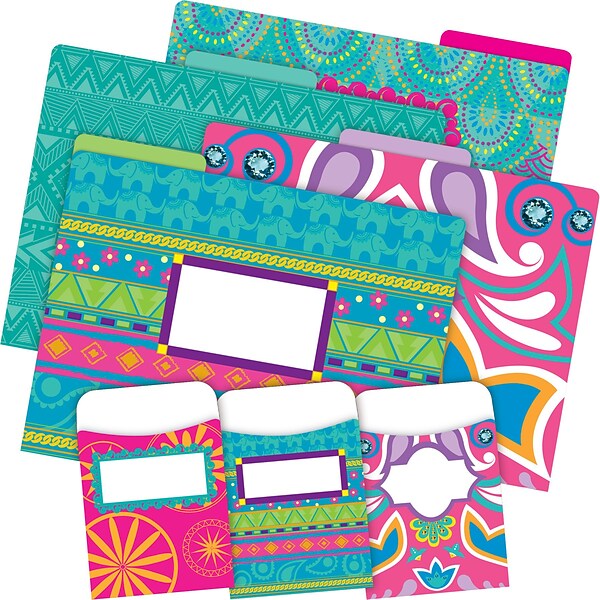 Barker Creek Bohemian Folder & Pocket Set, 42 Pieces Per Set (BC3539)