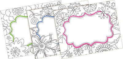 Barker Creek Color Me! In My Garden Name Badges & Self-Adhesive Labels, 45 Pieces Per Pack (BC1541)