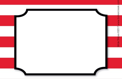 Barker Creek Self-adhesive Wide Stripes School Name Tags, 2.75" x 3.5", 45/Pack (BC1544)
