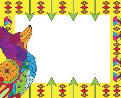Barker Creek Self-adhesive Bohemian Animals School Name Tags, 2.75" x 3.5", 45/Pack (BC1548)