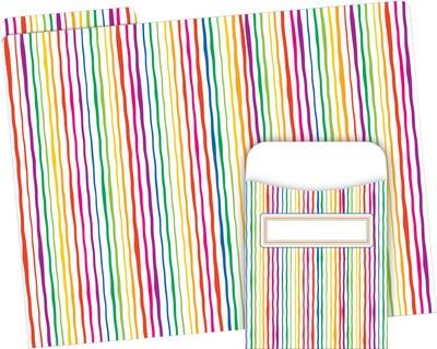 Barker Creek Stripes Folder & Pocket Set, 42 Pieces Per Set (BC3595)