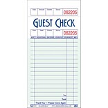 Alliance Single Copy 14 Line Guest Checks, Green, 100 Checks per Book, 100 Books/Ctn