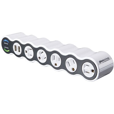 360 Electrical Powercurve2.1® 5 Rotating Outlets 2 USB Surge Protector