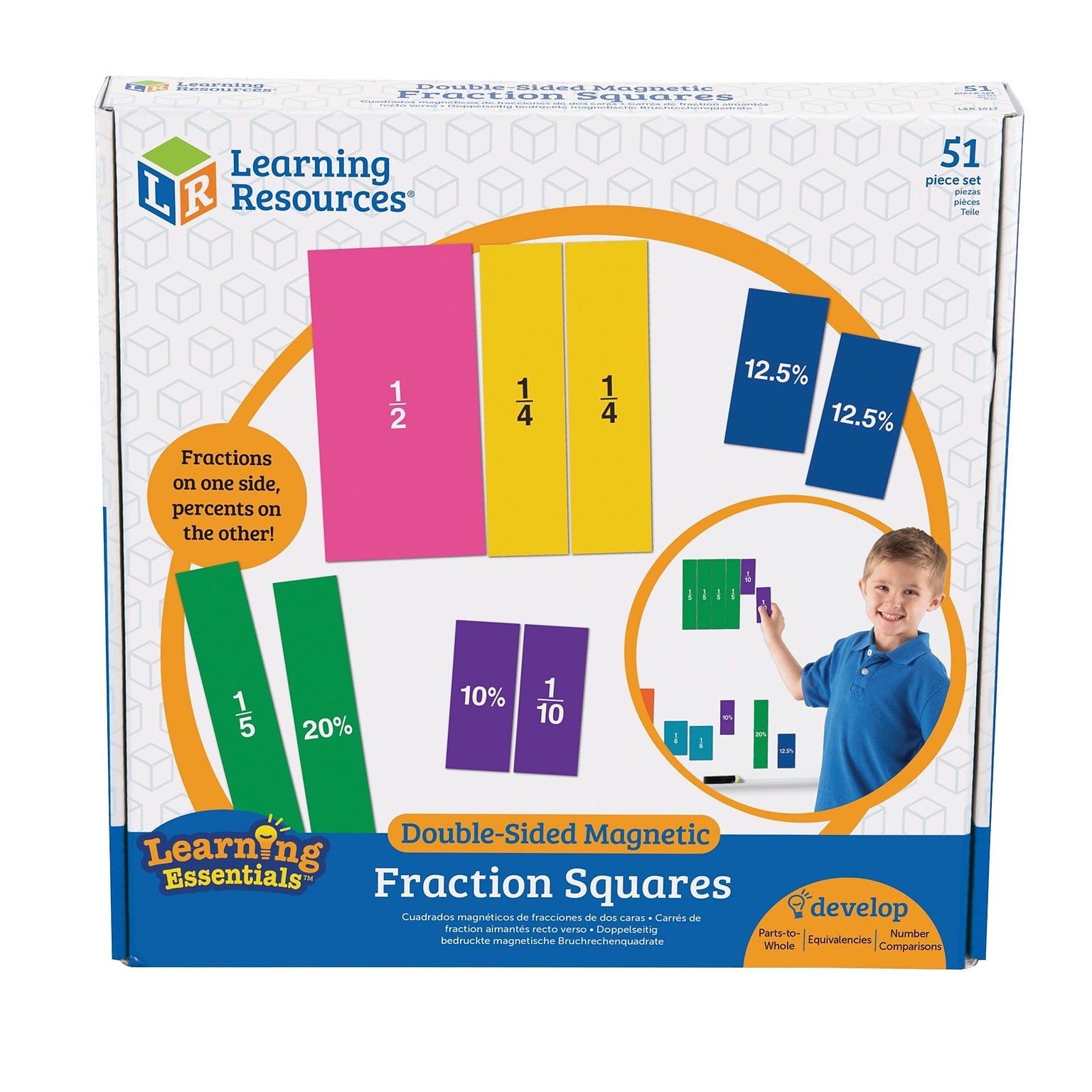 Double-Sided Magnetic Fraction Squares