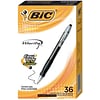 BIC Velocity Retractable Ballpoint Pens, Medium, Black Ink, 36/Pack (VLG361BLK)