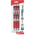 Pentel® EnerGel RTX Liquid Gel Pen, 0.3mm,Red, 3/Pack (BL77BP3B)