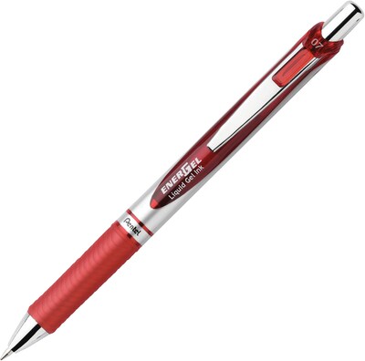 Pentel® EnerGel RTX Liquid Gel Pen, 0.7mm, Red, 3/Pack (BL77BP3B)