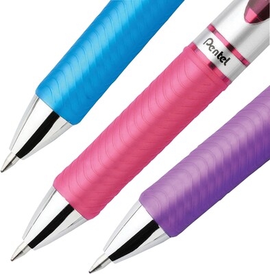 Pentel® EnerGel RTX Liquid Gel Pen, 0.7mm, Assorted colors, 3/Pack (BL77BP3M1)