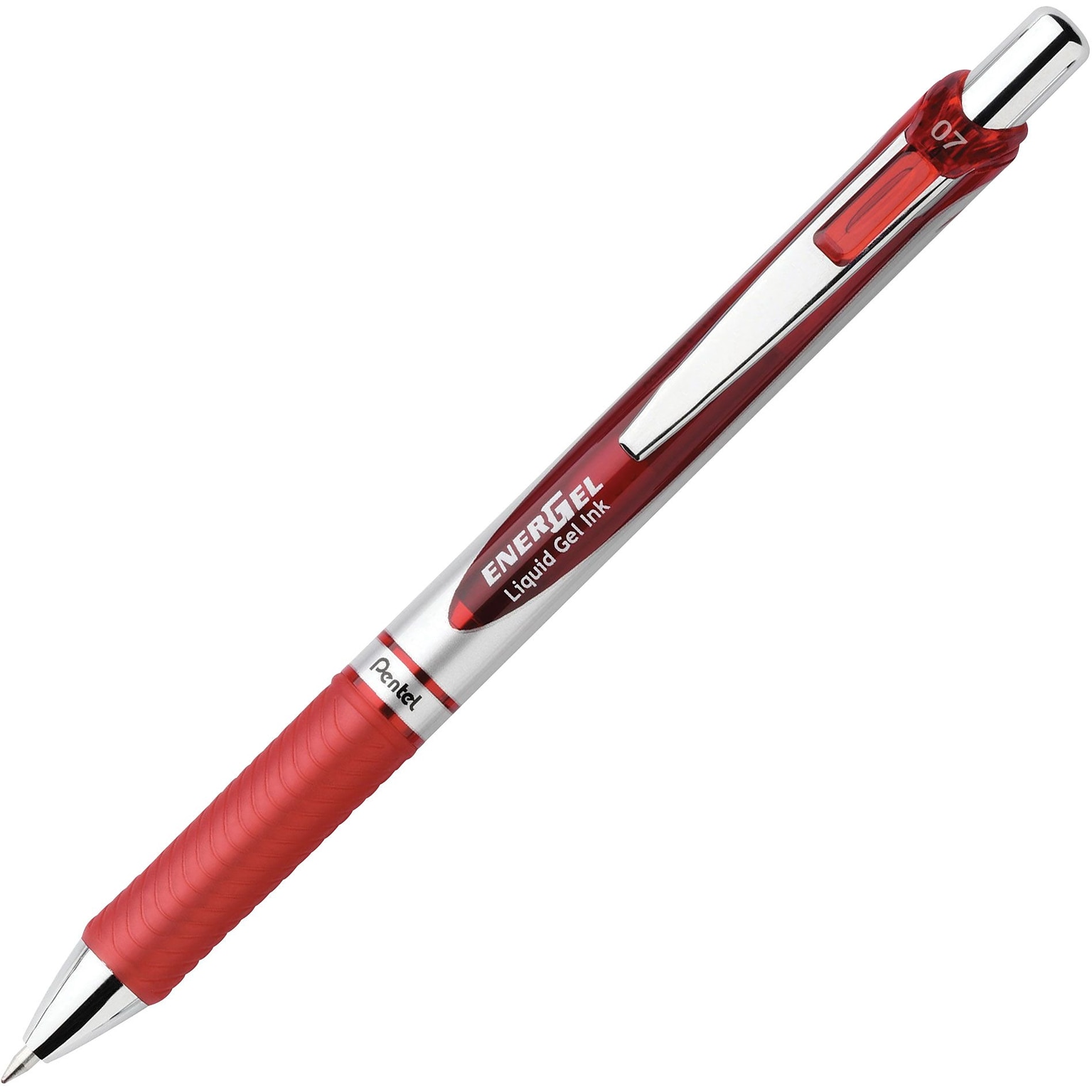 Pentel EnerGel Deluxe RTX Gel Pen, Medium Point, Red Ink (BL77-B)