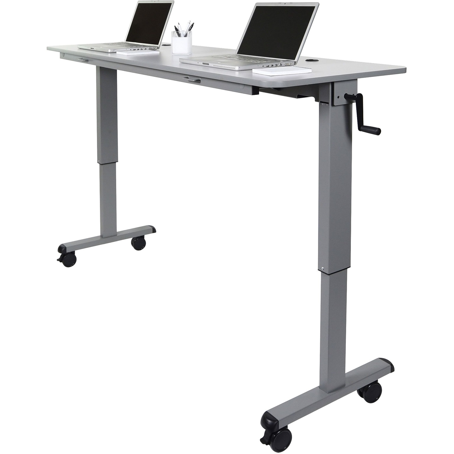 Luxor 71W Sit & Stand Desk, Melamine (STAND-NESTC-72)