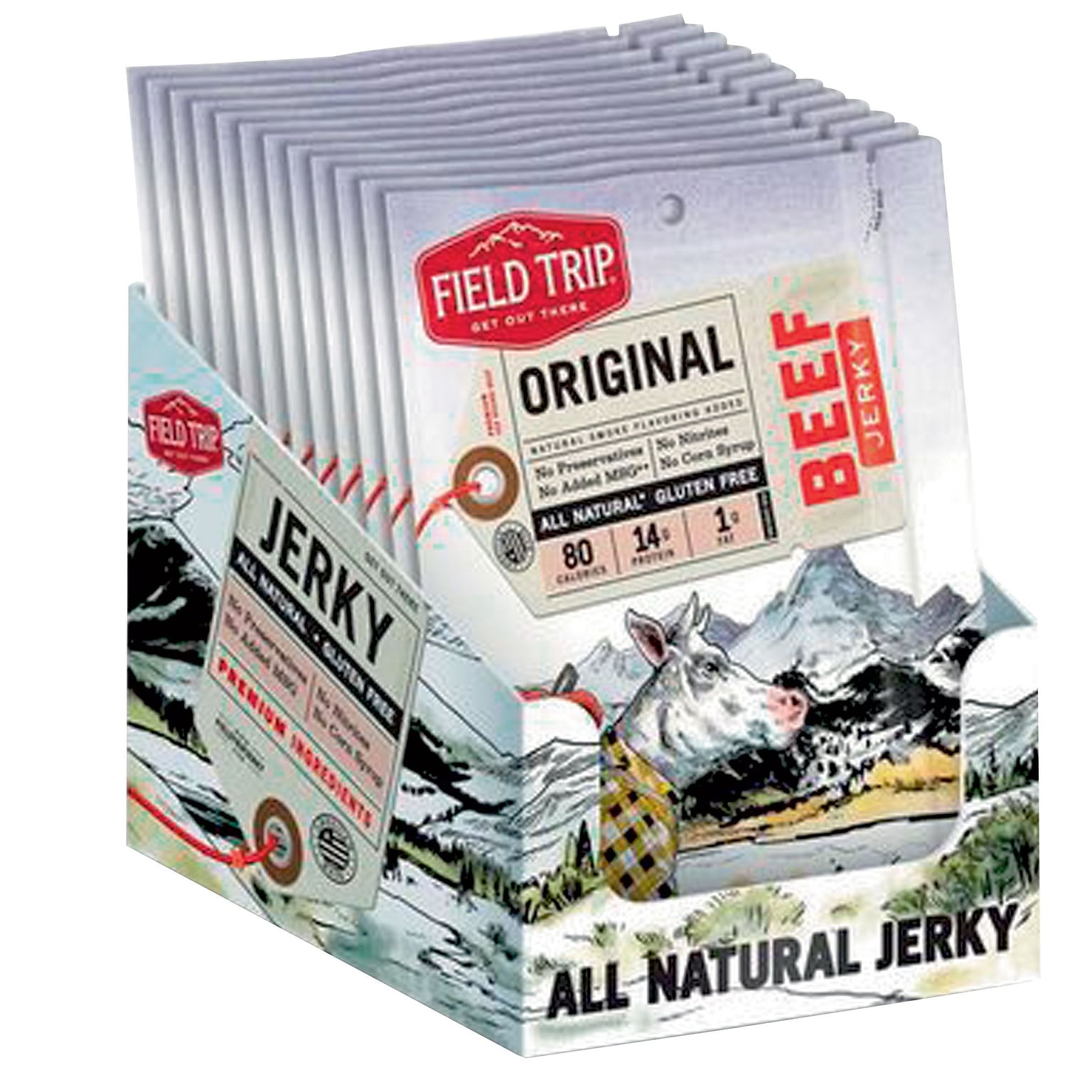 Field Trip Original Beef Jerky, 1 oz., 12/Carton (FLD00503)