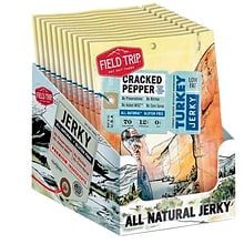 Field Trip Cracked Pepper Turkey Jerky, 1 oz., 12/Carton (FLD00508)