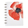 Martha Stewart Discbound™ Customizable Notebook, Junior-Size, Persimmon Floral/Geo (51063)