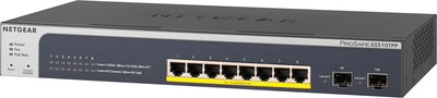 NETGEAR ProSAFE 8-Port Gigabit PoE+ Smart Managed Switch with 2 SFP Ports (GS510TPP)