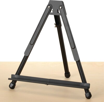 Tabletop Display Easel with Integrated Support Wings, 14, Black