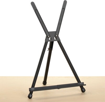 Tabletop Display Easel with Integrated Support Wings, 14, Black