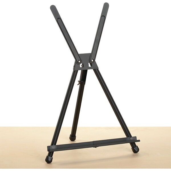 Tabletop Display Easel with Integrated Support Wings, 14, Black