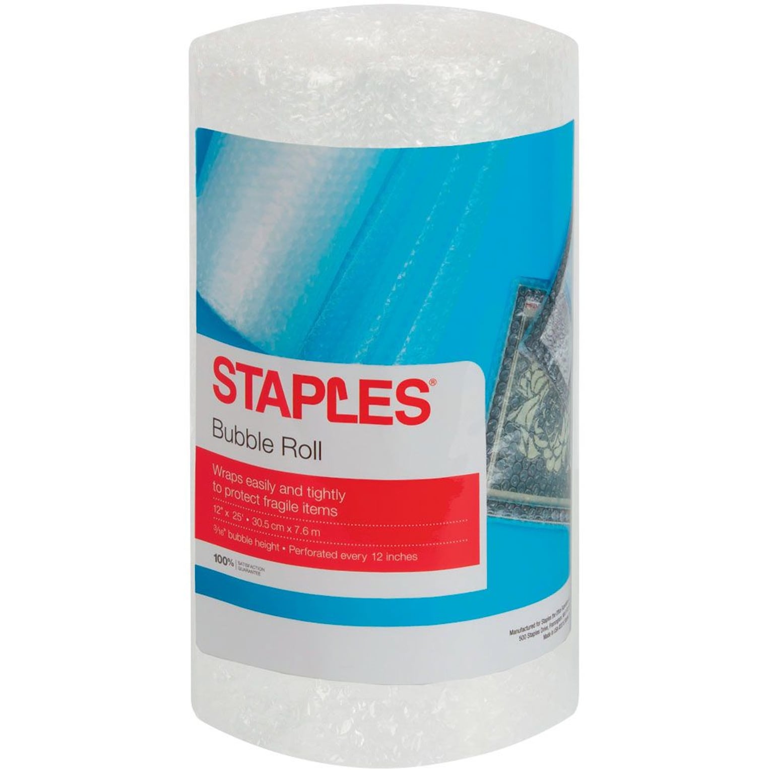 Staples® 3/16 Bubble Roll, 12x25, Roll (27161)