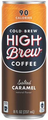 High Brew Coffee, Salted Caramel, 8 Oz., 12/PK
