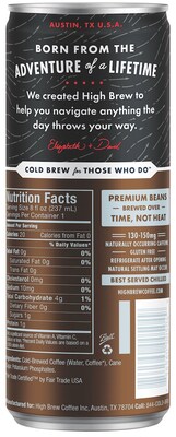 High Brew Coffee, Black & Bold, 8 Oz., 12/Pack (HBC00504)