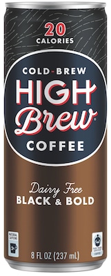 High Brew Coffee, Black & Bold, 8 Oz., 12/PK