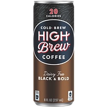 High Brew Coffee, Black & Bold, 8 Oz., 12/PK