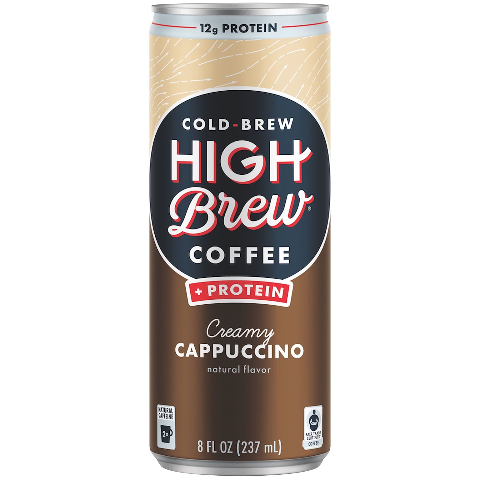 High Brew Coffee, Creamy Cappuccino + Protein, 8 Oz., 12/Pack (HBC00560)
