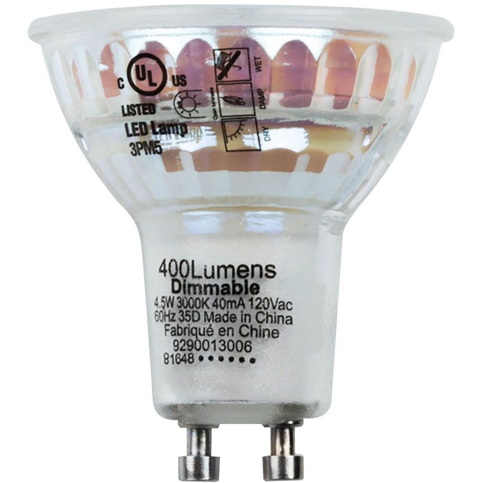 Philips LED 4.5 Watt Soft White MR16 Light Bulb, 10/Carton (468140)