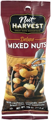 Nut Harvest Deluxe Salted Mixed Nuts, 2.75 oz., 8 Bags/Pack (295-00005)