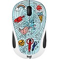 Logitech Doodle Collection 910-005027 Wireless Mouse, Bae-Bee-Blue