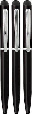 2-in-1 Stylus and Pen, 3-Pack, Black