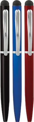 2-in-1 Stylus and Pen, 3-Pack, Black/Red/Blue