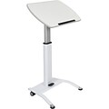 Luxor Pneumatic Height Adjustable Lectern, White (LX-PNADJ-WH)