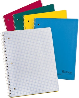 Oxford Earthwise 1-Subject Notebook, 8.5 x 11, Quad, 80 Sheets (25-451R)